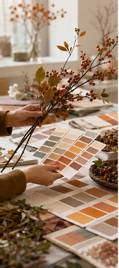 Artificial botanical color development and sample matching